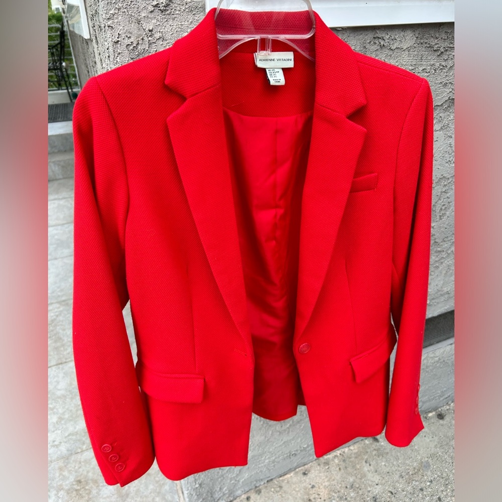 Adrienne Vittadini Blazer, Size XS, Red